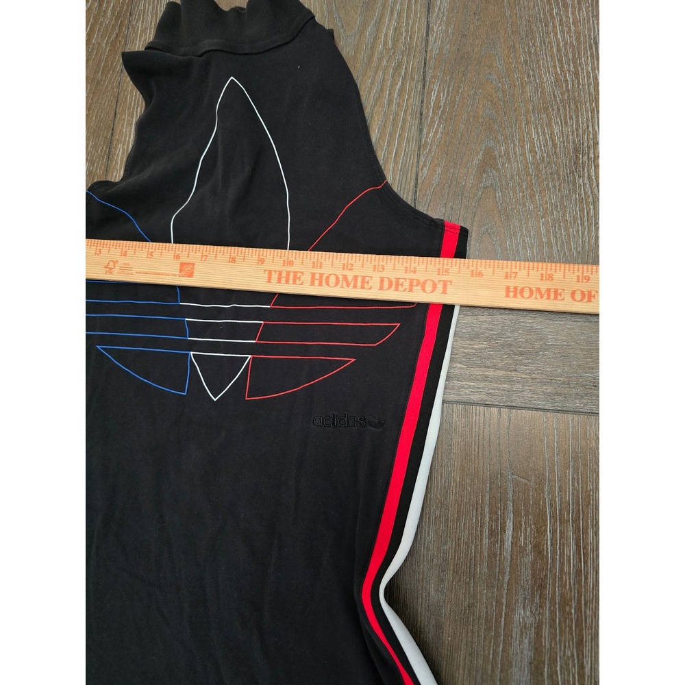 Adidas Originals Mock Neck Tricolor Trefoil Tank Dress US L Black - Picture 6 of 11